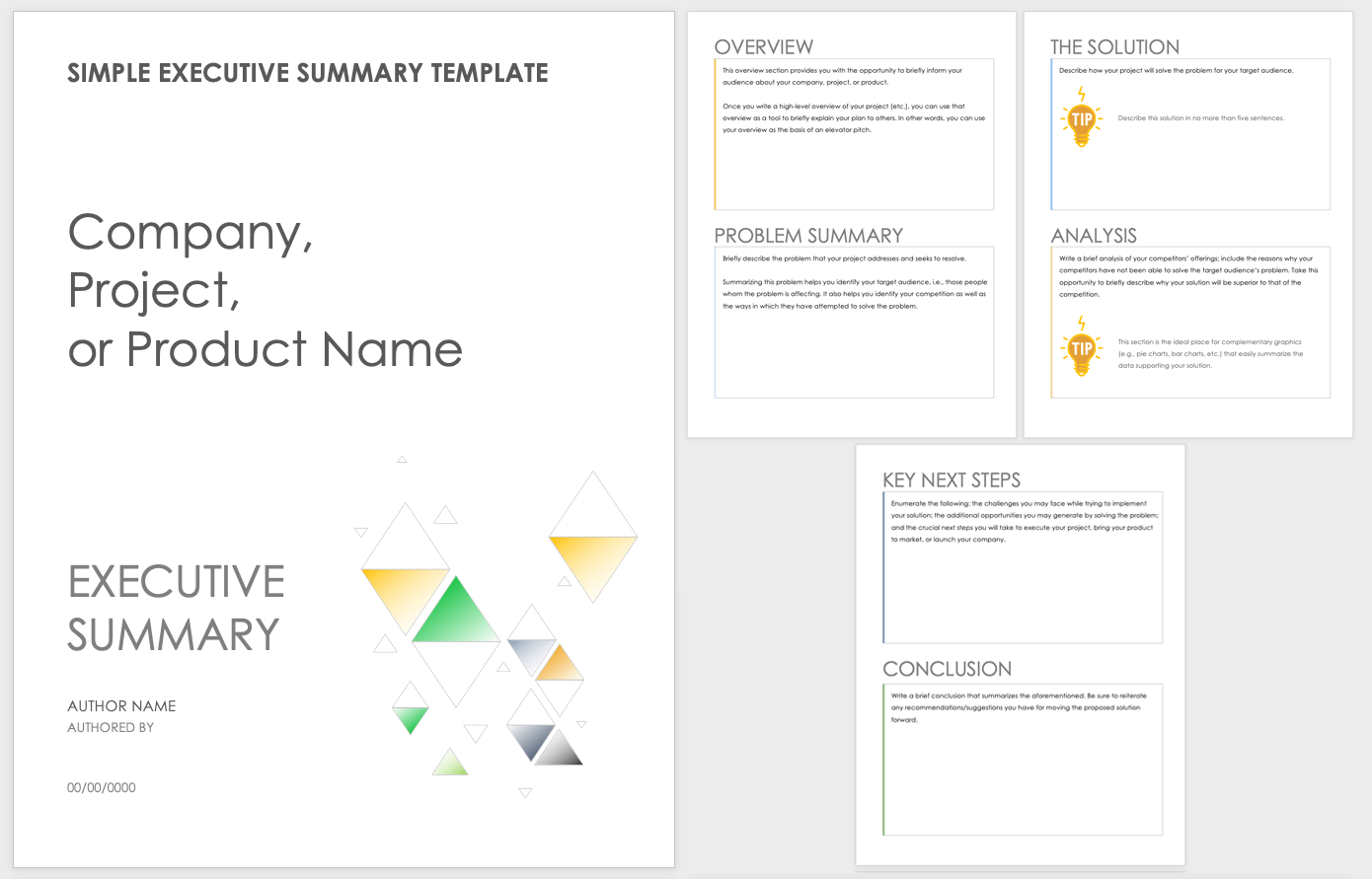 Executive Summary Templates Executive Summary Templates