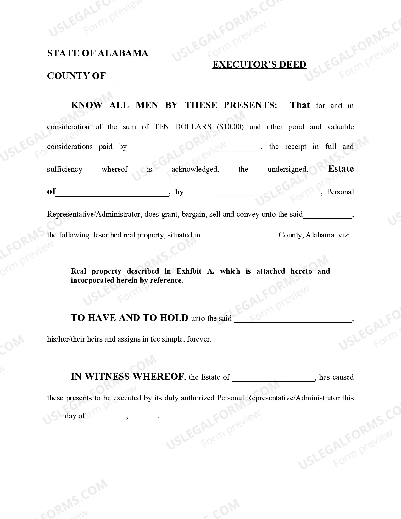 Executor S Deed