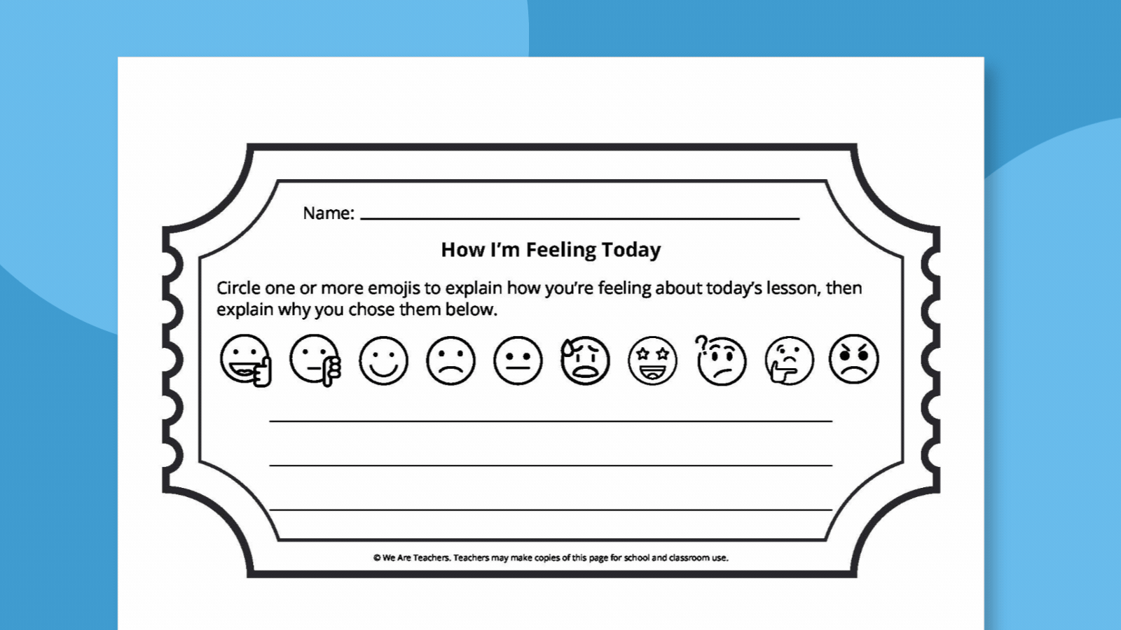 Exit Ticket Template
