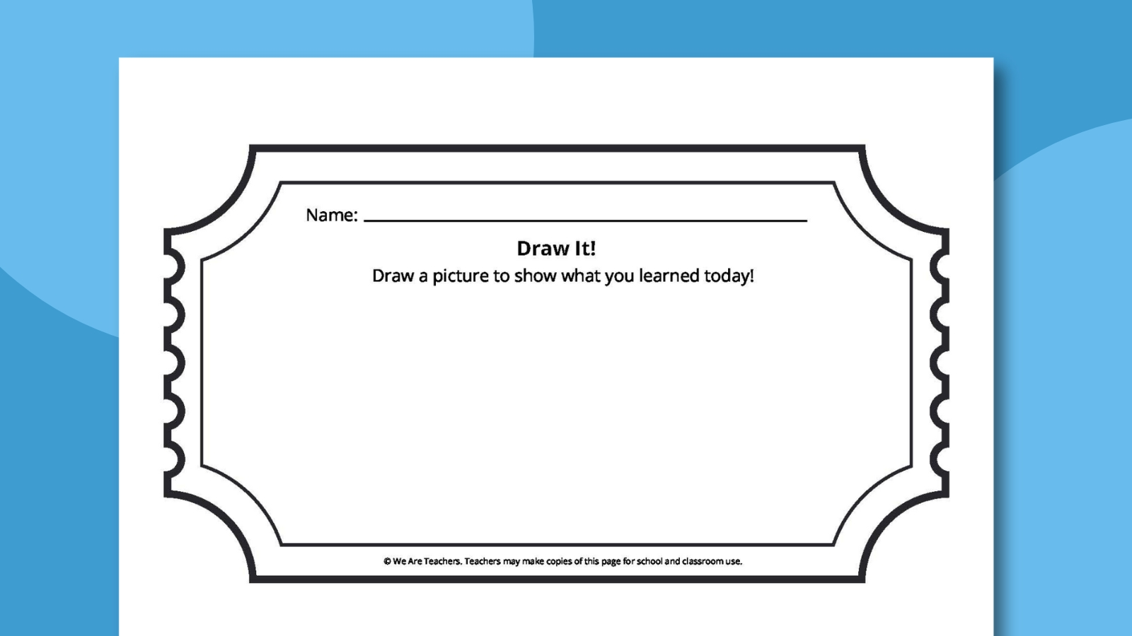 Exit Ticket Template