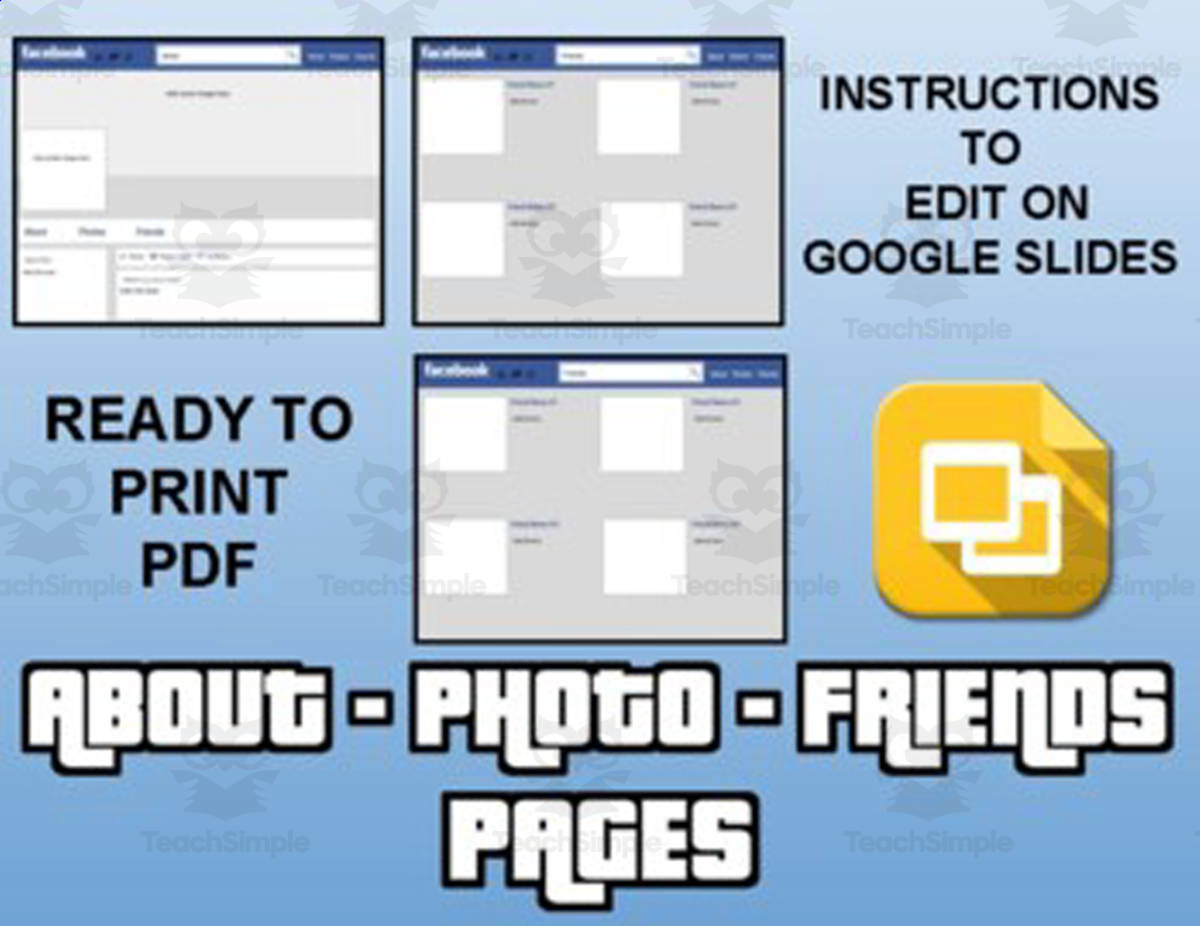Facebook Template Editable On Google Slides