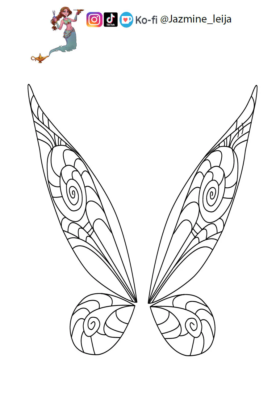 Fairy Wing Template Digital File Only Fairy Wing Template Digital File Only