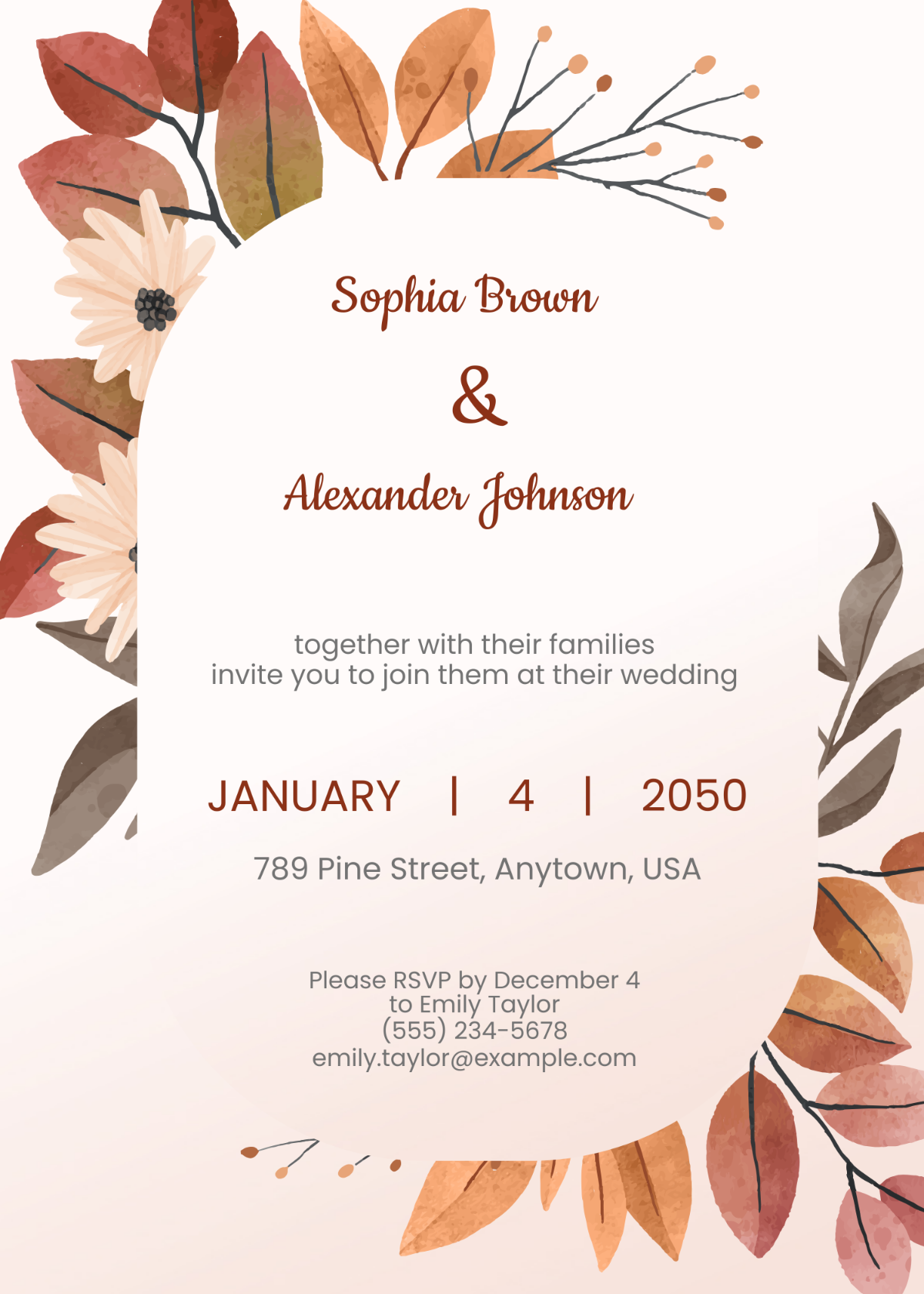 free printable fall invitation template
