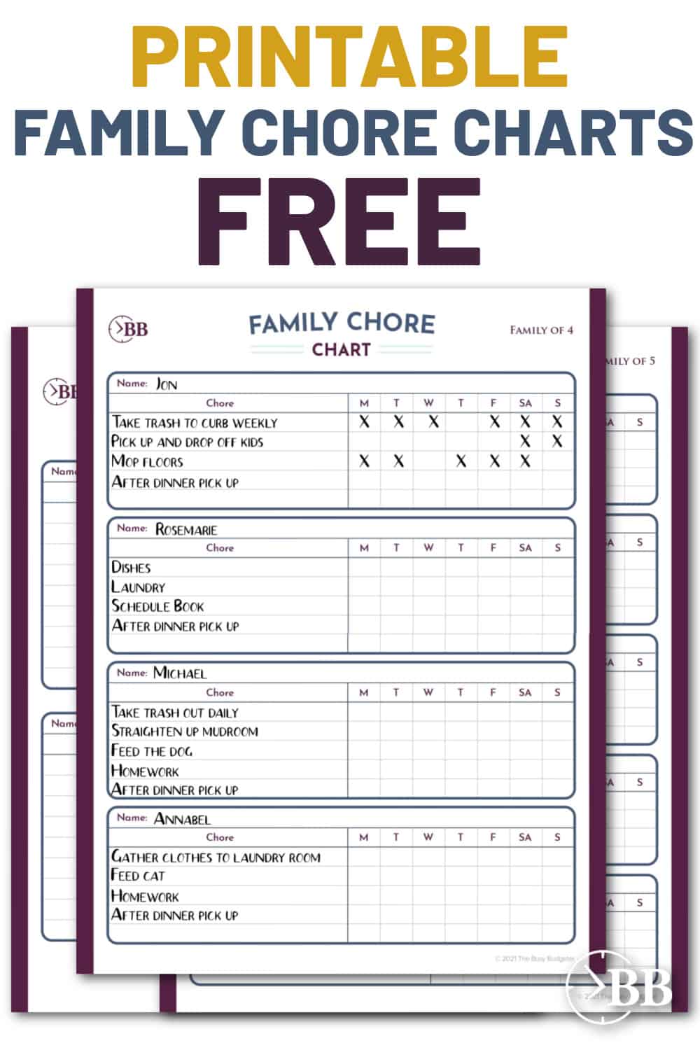 Family Chore Chart Family Chore Chart