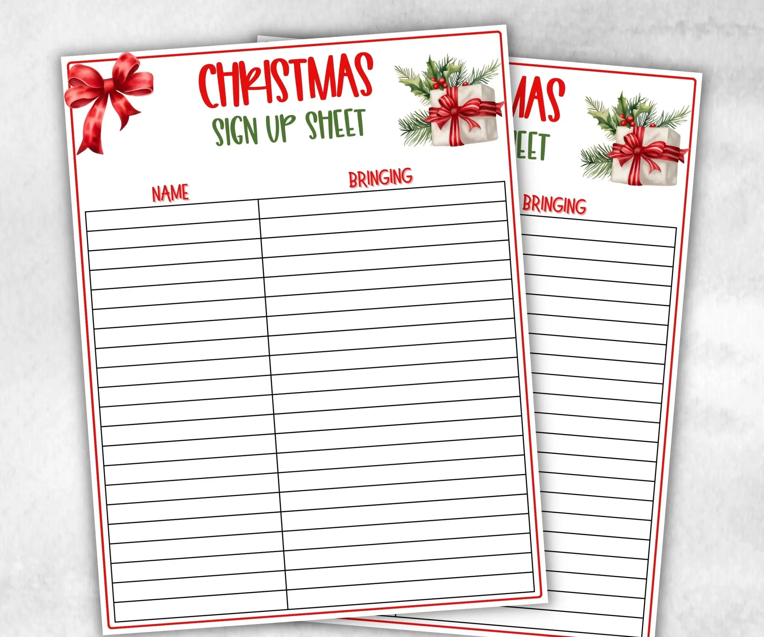 Family Feast Planner Christmas Potluck 02393