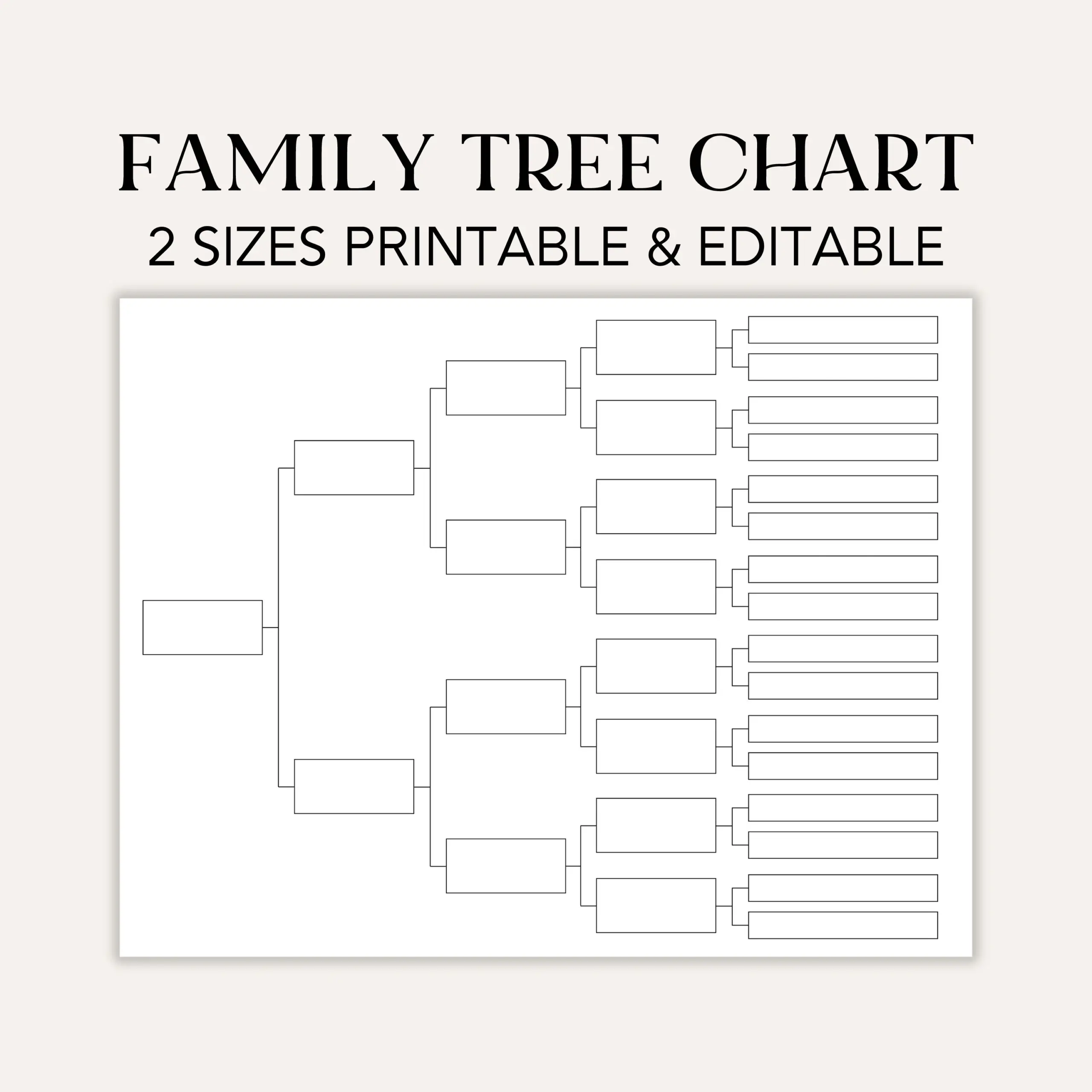 Family Tree 6 Generations Template Editable Family Tree 6 Generations Template Editable