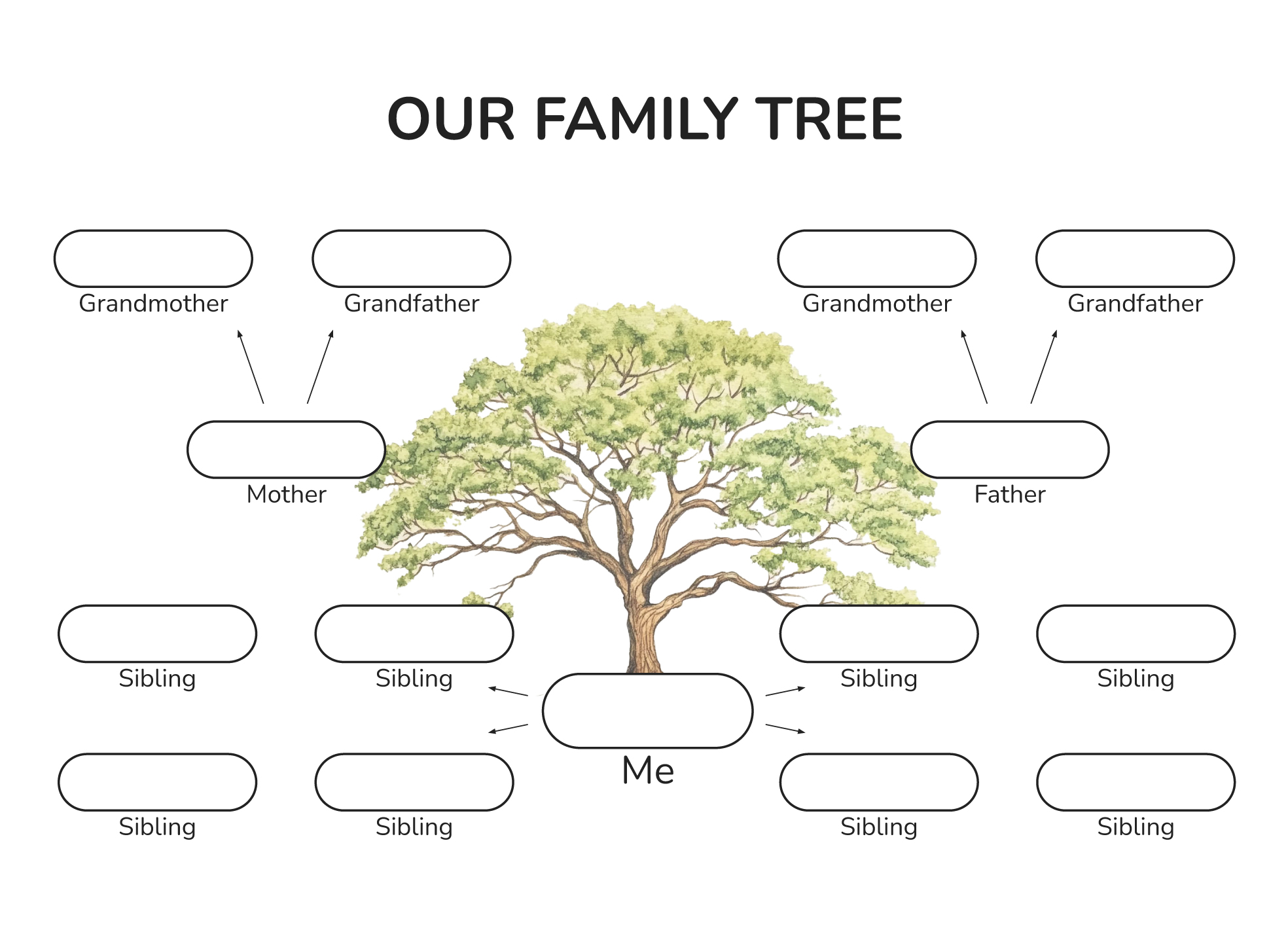 Family Tree Siblings Free Google Docs Template