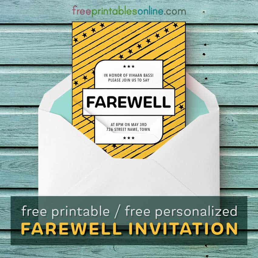 free printable farewell invitation template free printable farewell invitation template