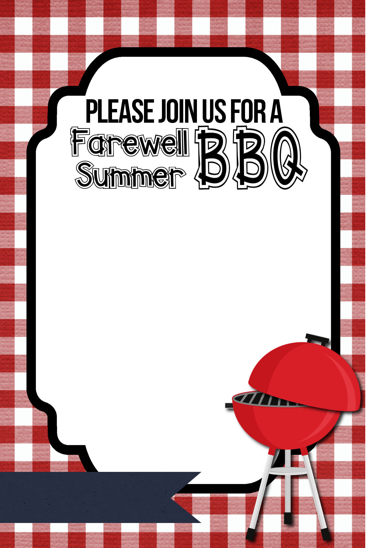 Farewell Summer Free Printable Bbq Invitations