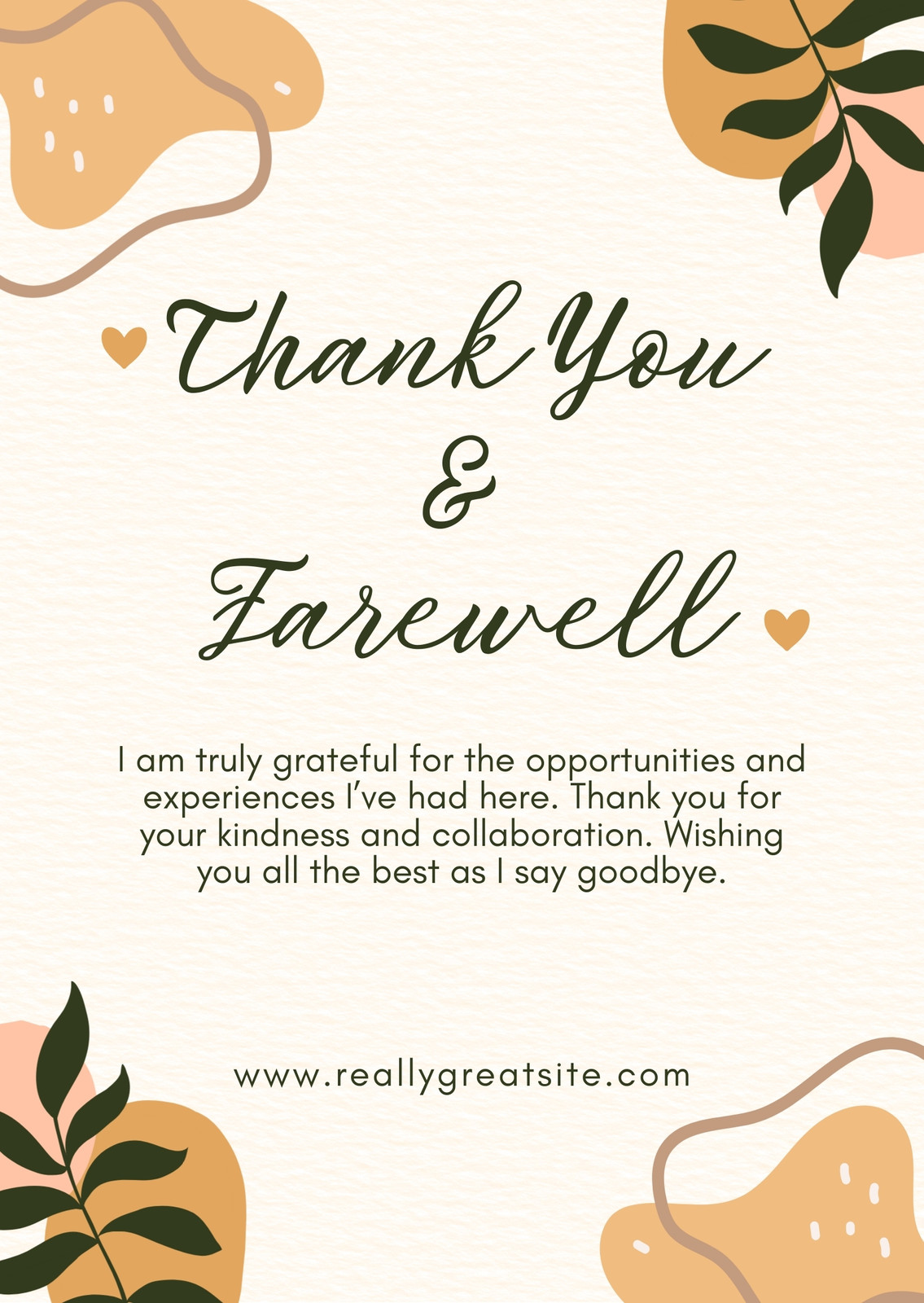 free printable farewell card template free printable farewell card template