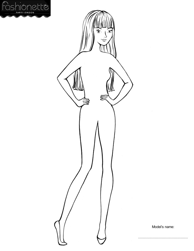 Fashion Model Template To Print