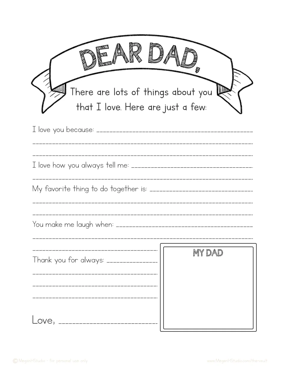Fathers Day Letter Template Fathers Day Letter Template