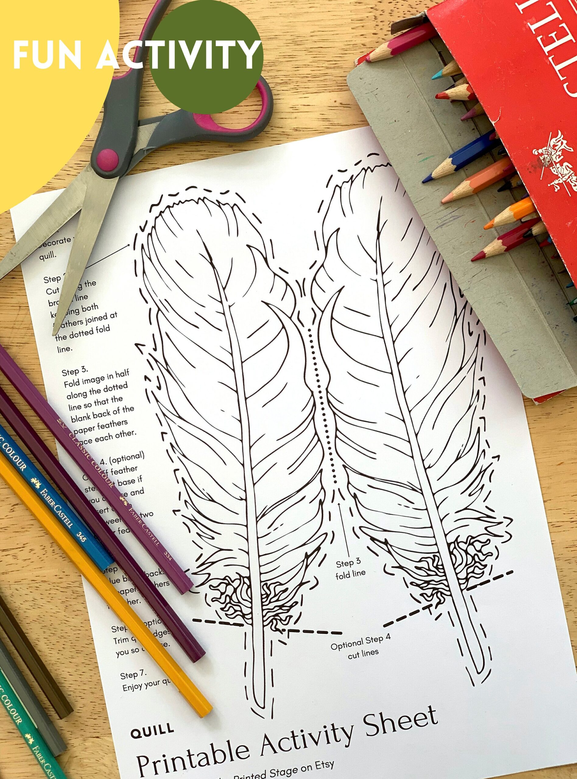 Feather Quill Pen Printable Activity