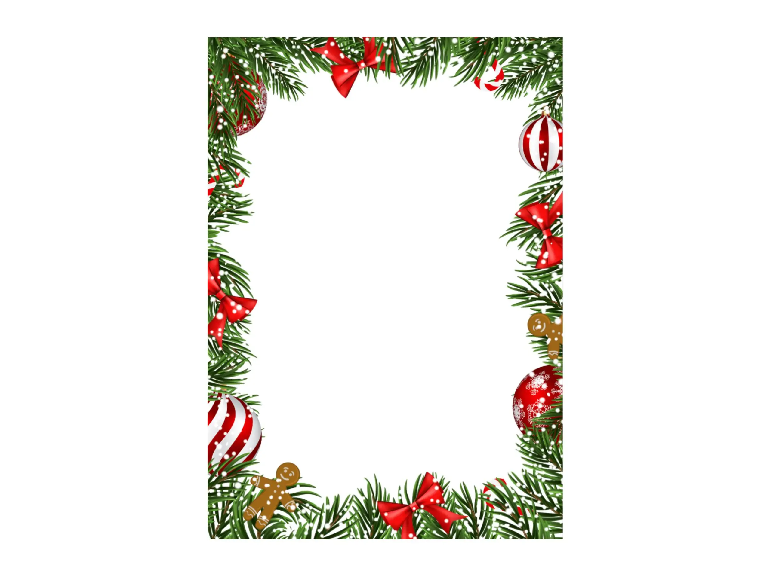 Festive Christmas Page Border A4 Digital Festive Christmas Page Border A4 Digital