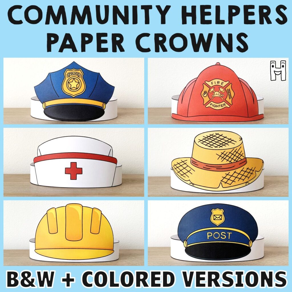 Firefighter Paper Crown For Coloring Firefighter Paper Crown For Coloring