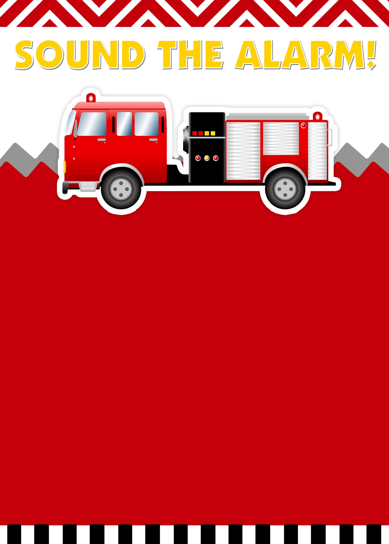 free printable fire truck template