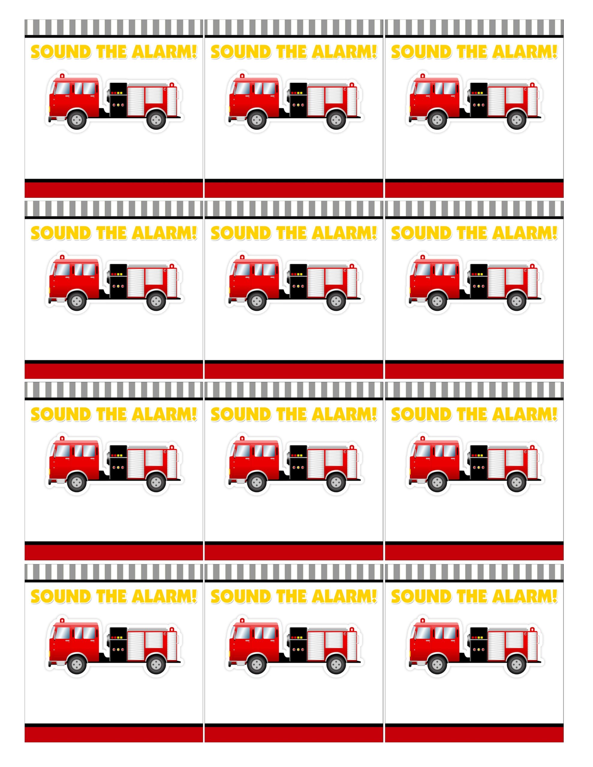 Firetruck Themed Birthday Party With Free Printables