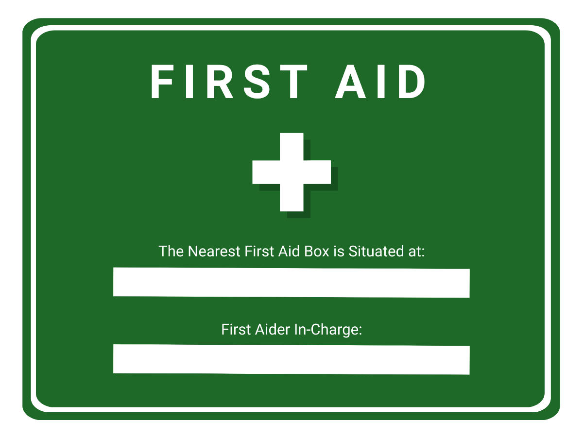 First Aid Sign
