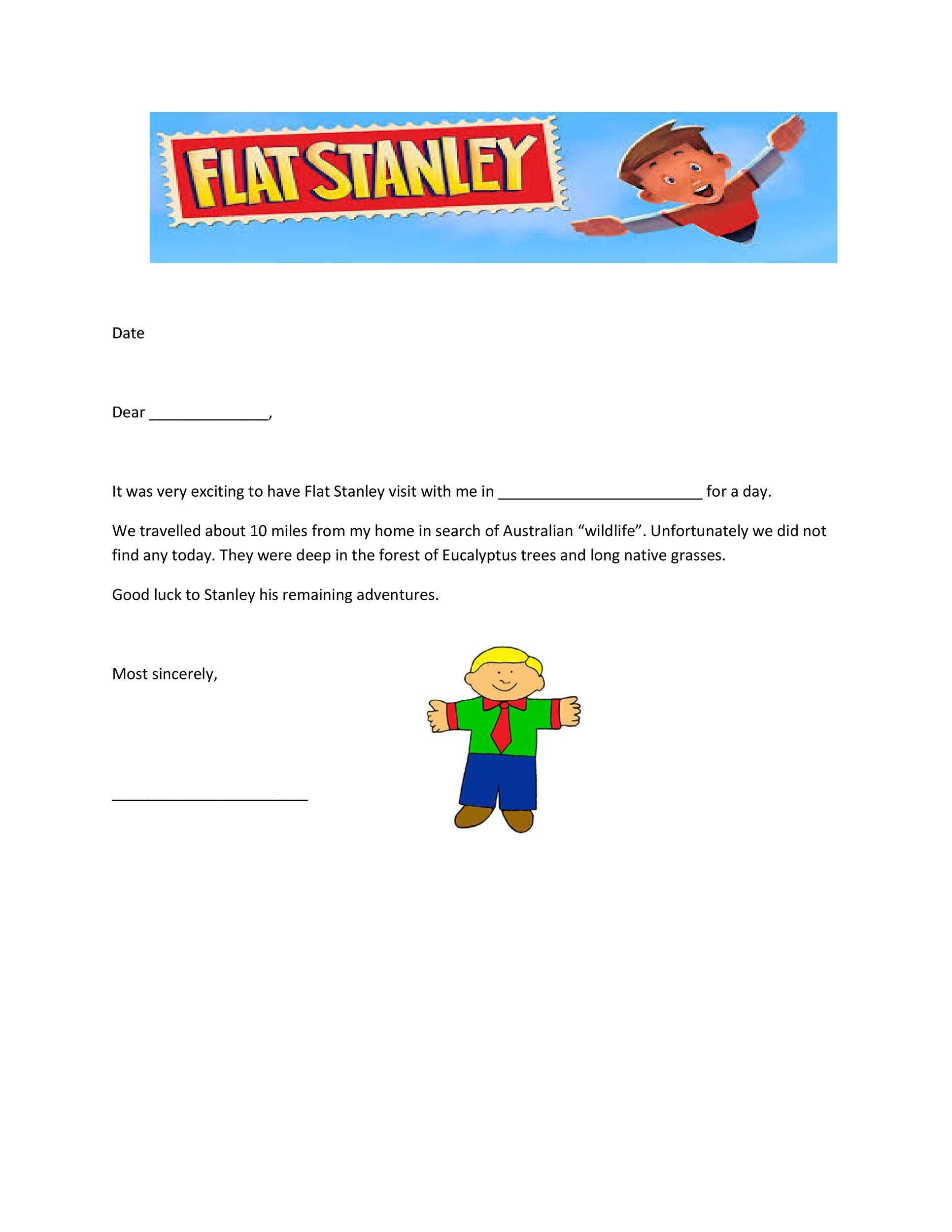 Flat Stanley Template