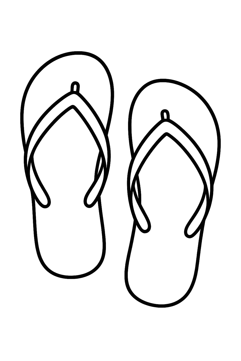 Flip Flop Coloring Page Flip Flop Coloring Page