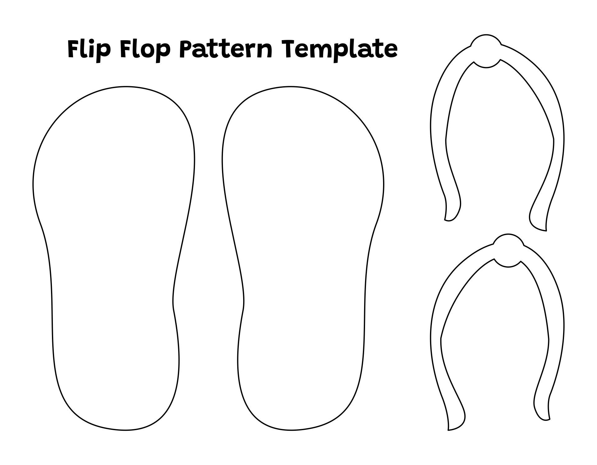 Flip Flop Stencil 10 Free Pdf Printables 460000549456530302