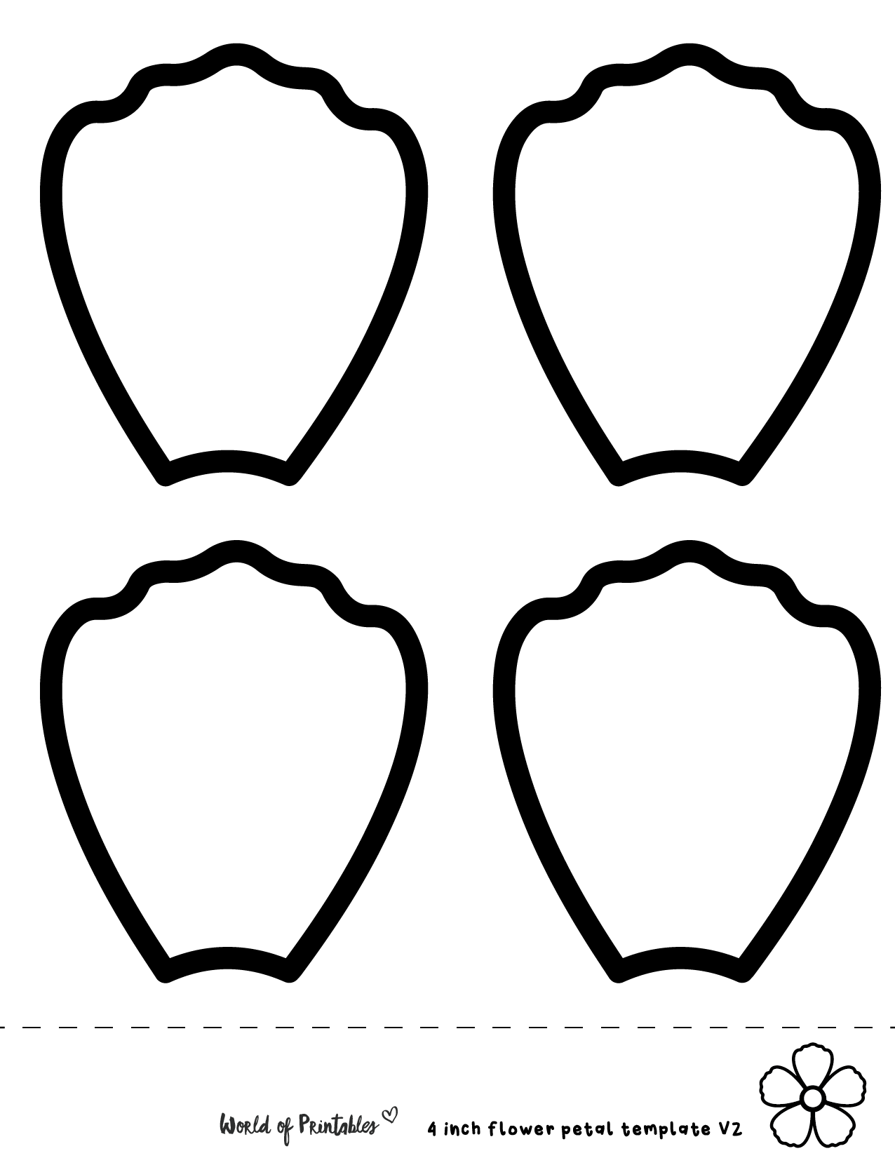 Flower Petal Template Flower Petal Template