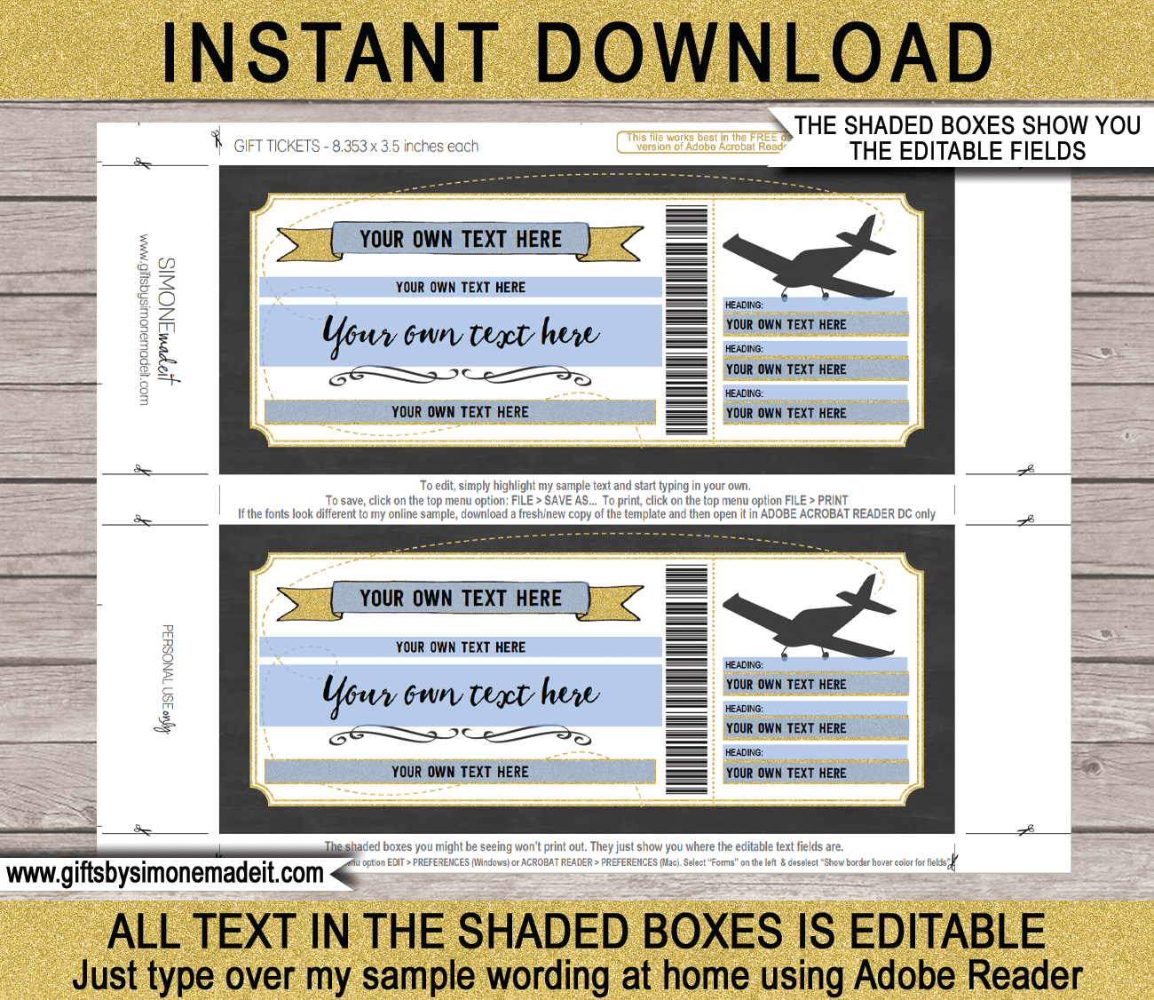 free printable flight voucher template