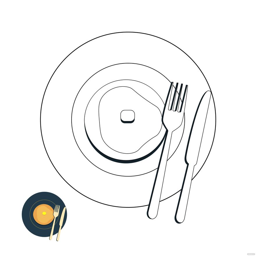 Food Plate Coloring Page Food Plate Coloring Page