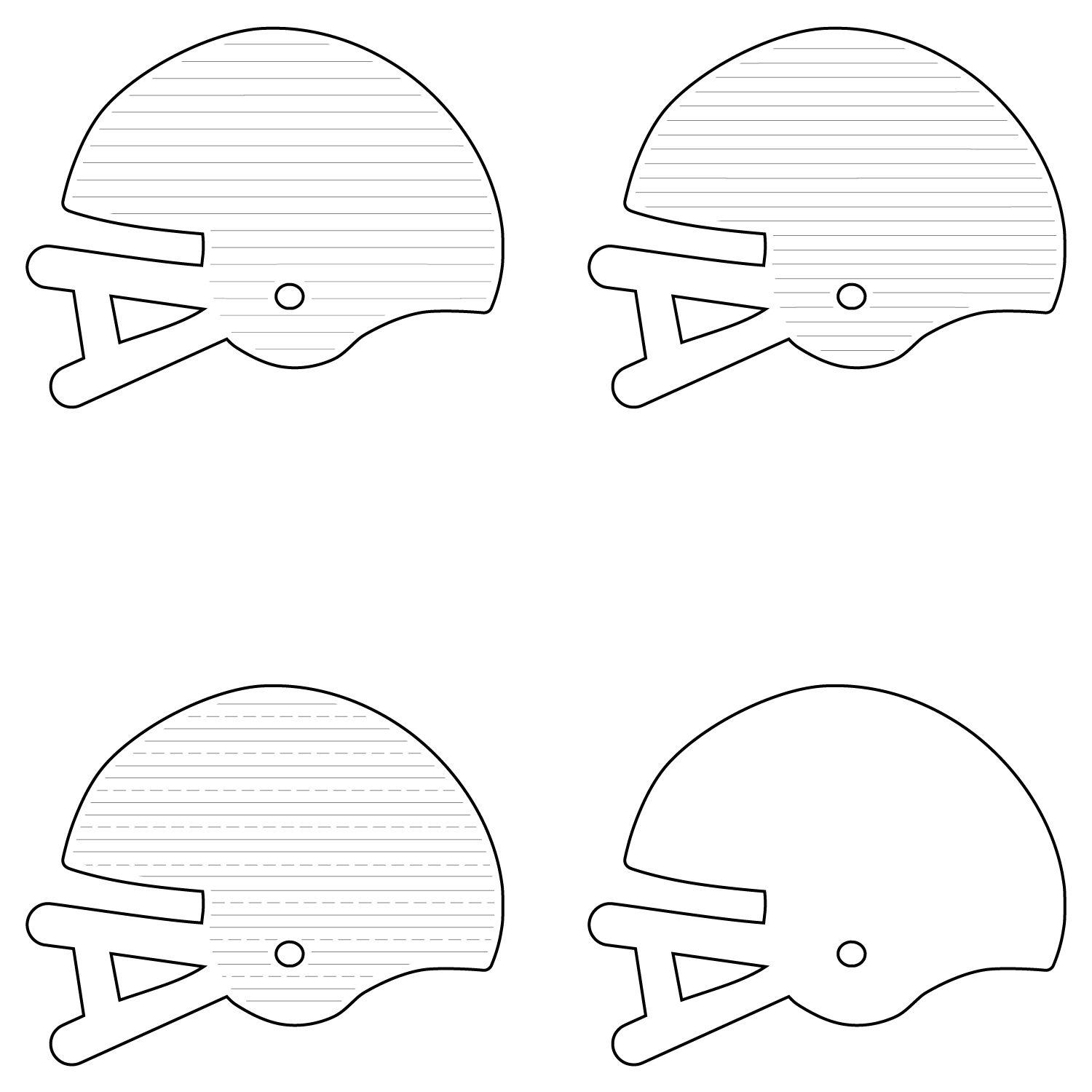 Football Helmet Shaped Writing Template Football Helmet Shaped Writing Template