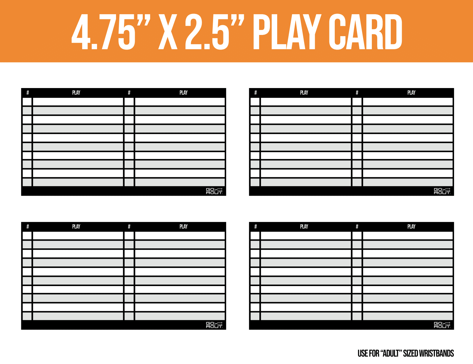 Football Wristband Templates