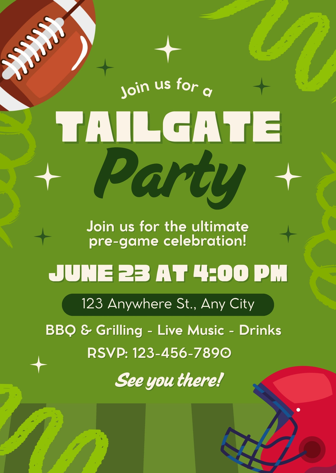 free printable football invitation template