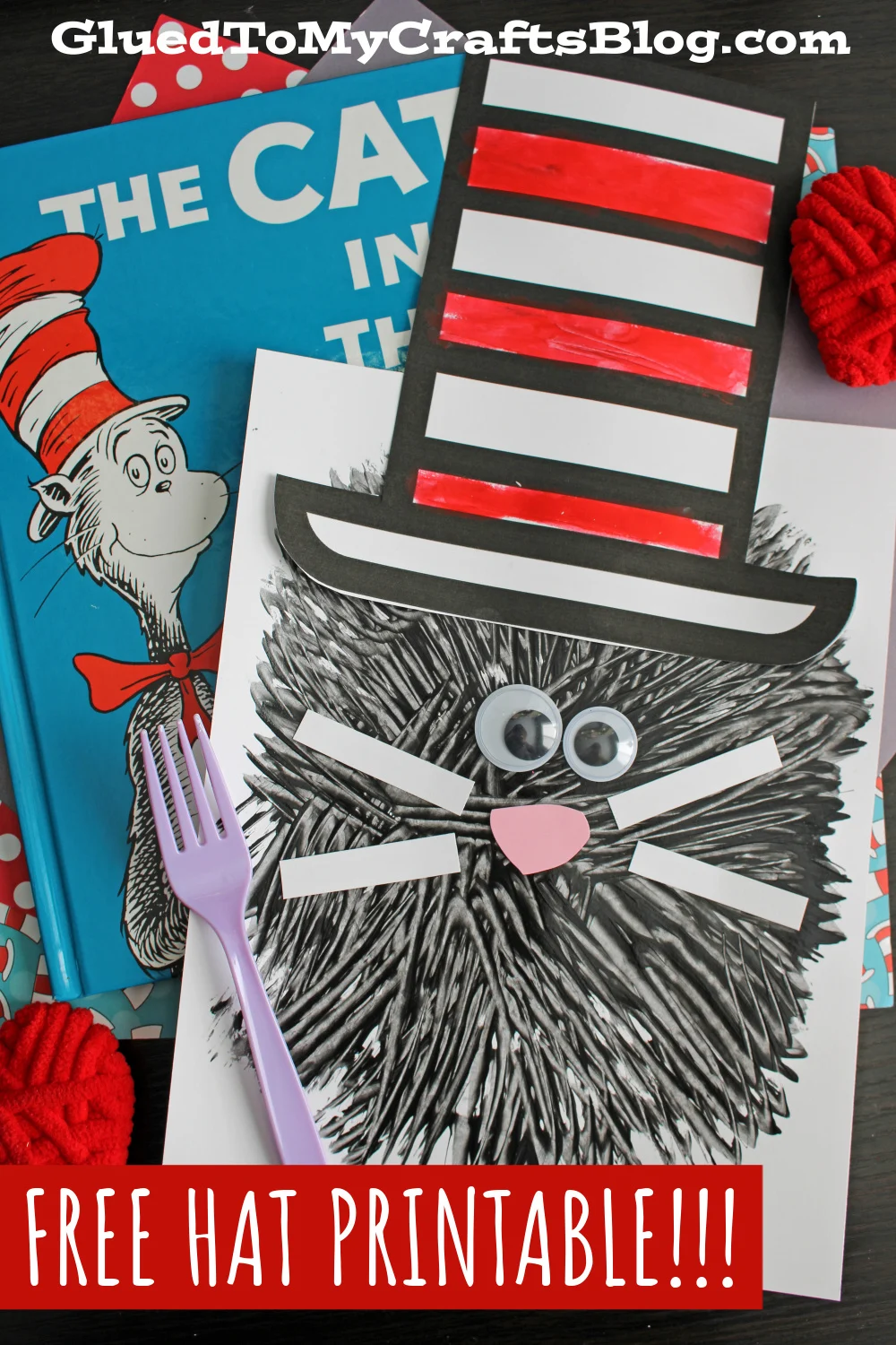 Fork Painted Cat In The Hat