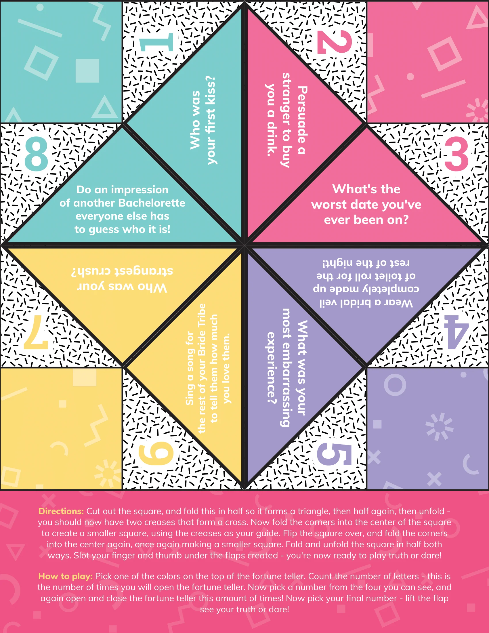 Fortune Teller Free Printable
