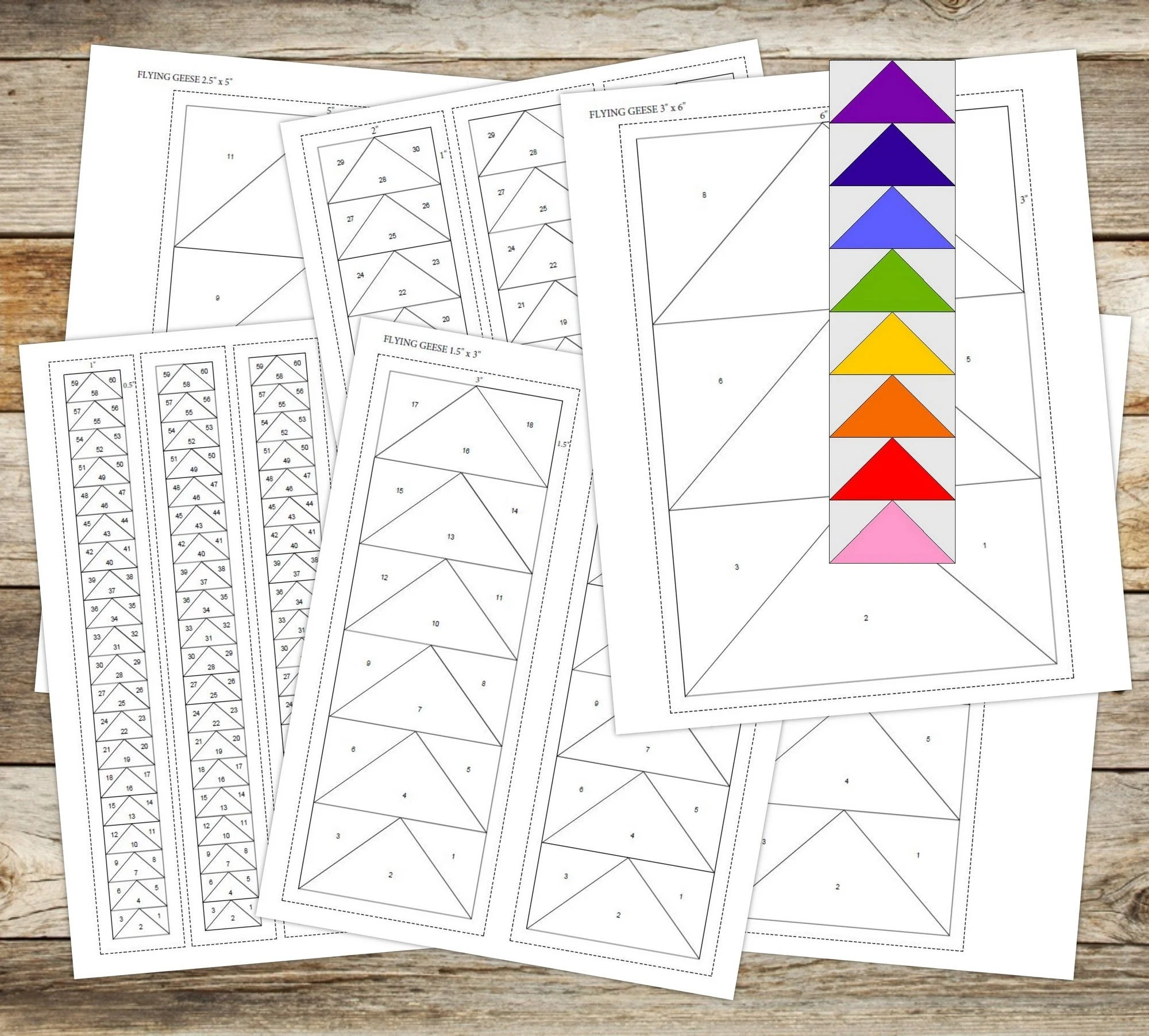 free printable flying geese template