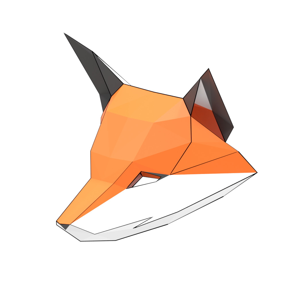 Fox Mask 3d Papercraft Model