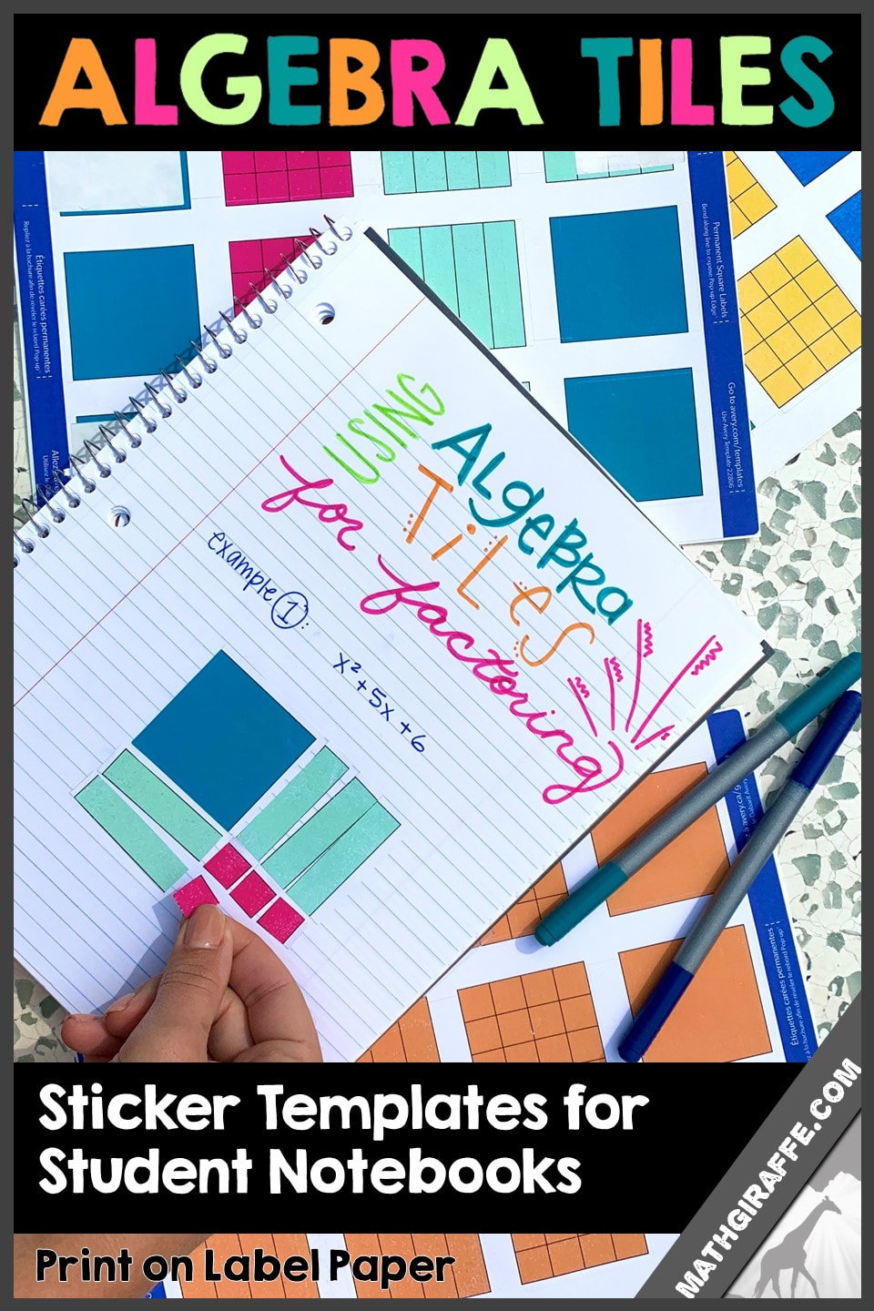 free printable algebra tiles template