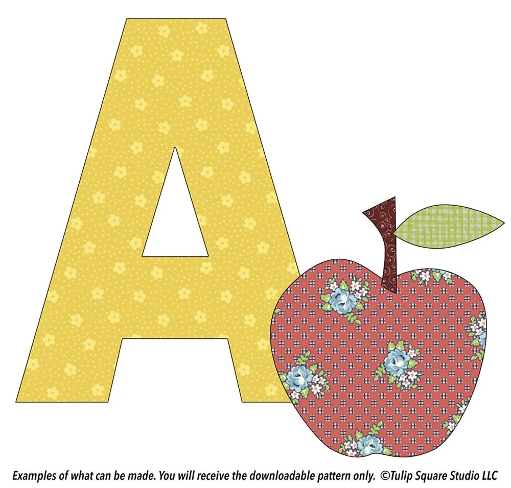 Free Alphabet Applique Pattern A Is For Apple Free Alphabet Applique Pattern A Is For Apple
