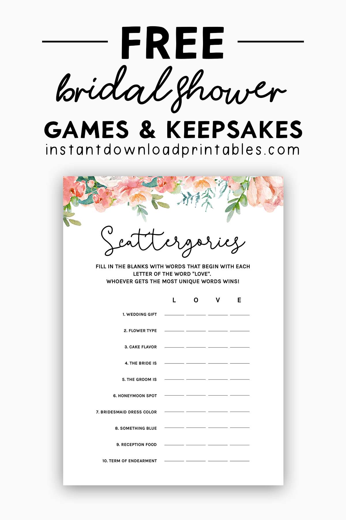 free printable bridal shower template free printable bridal shower template