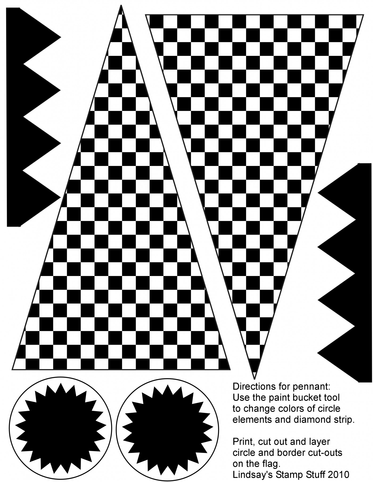 Free Checkered Flag Printables More