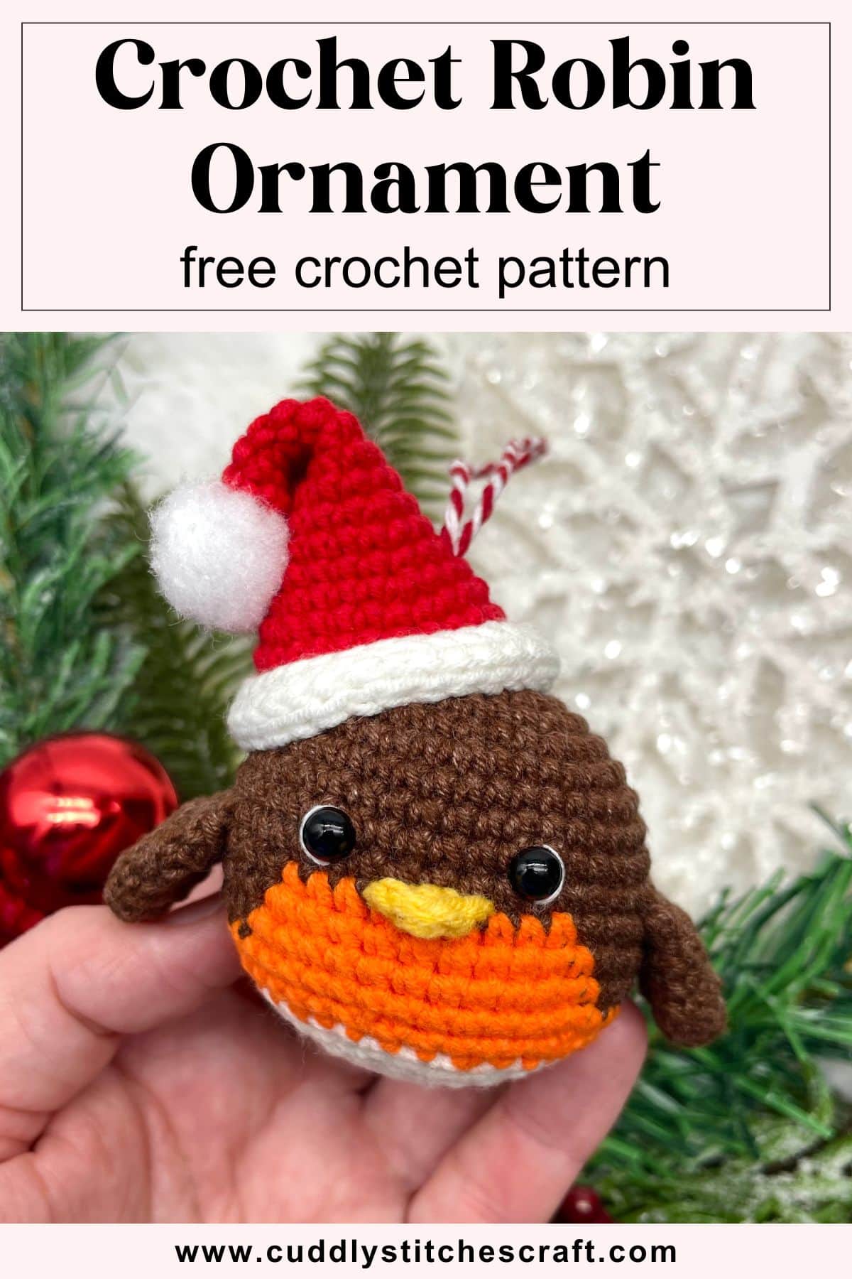 Free Crochet Robin Ornament Pattern Christmas Amigurumi