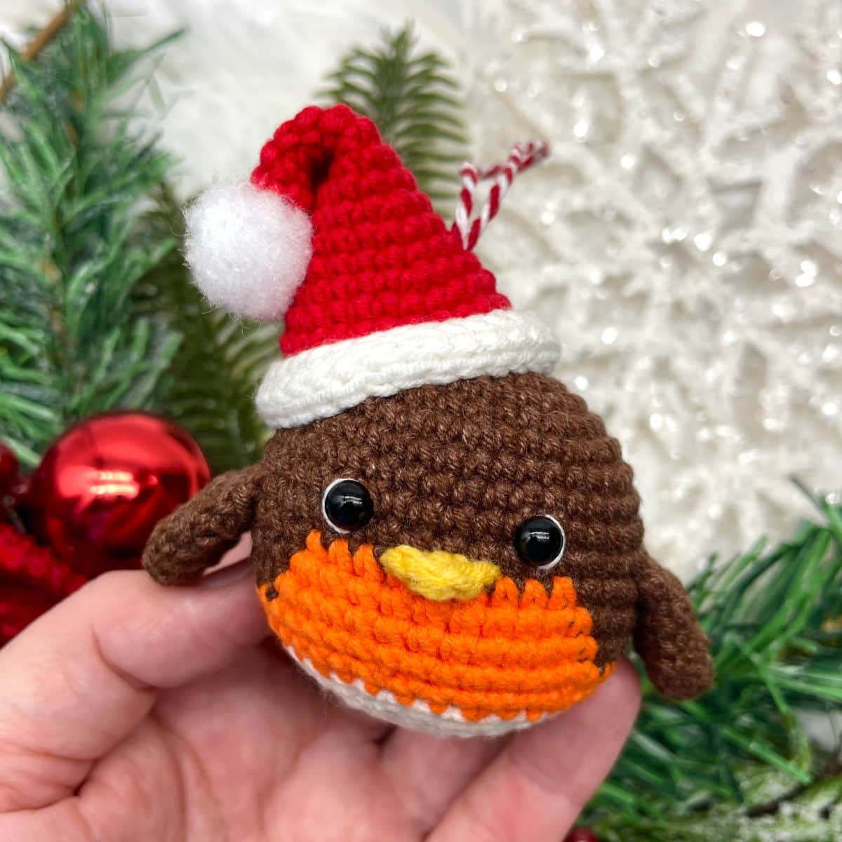 Free Crochet Robin Ornament Pattern Christmas Amigurumi