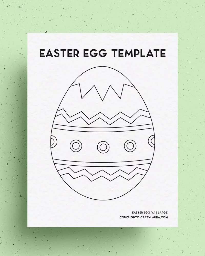 Free Easter Egg Template