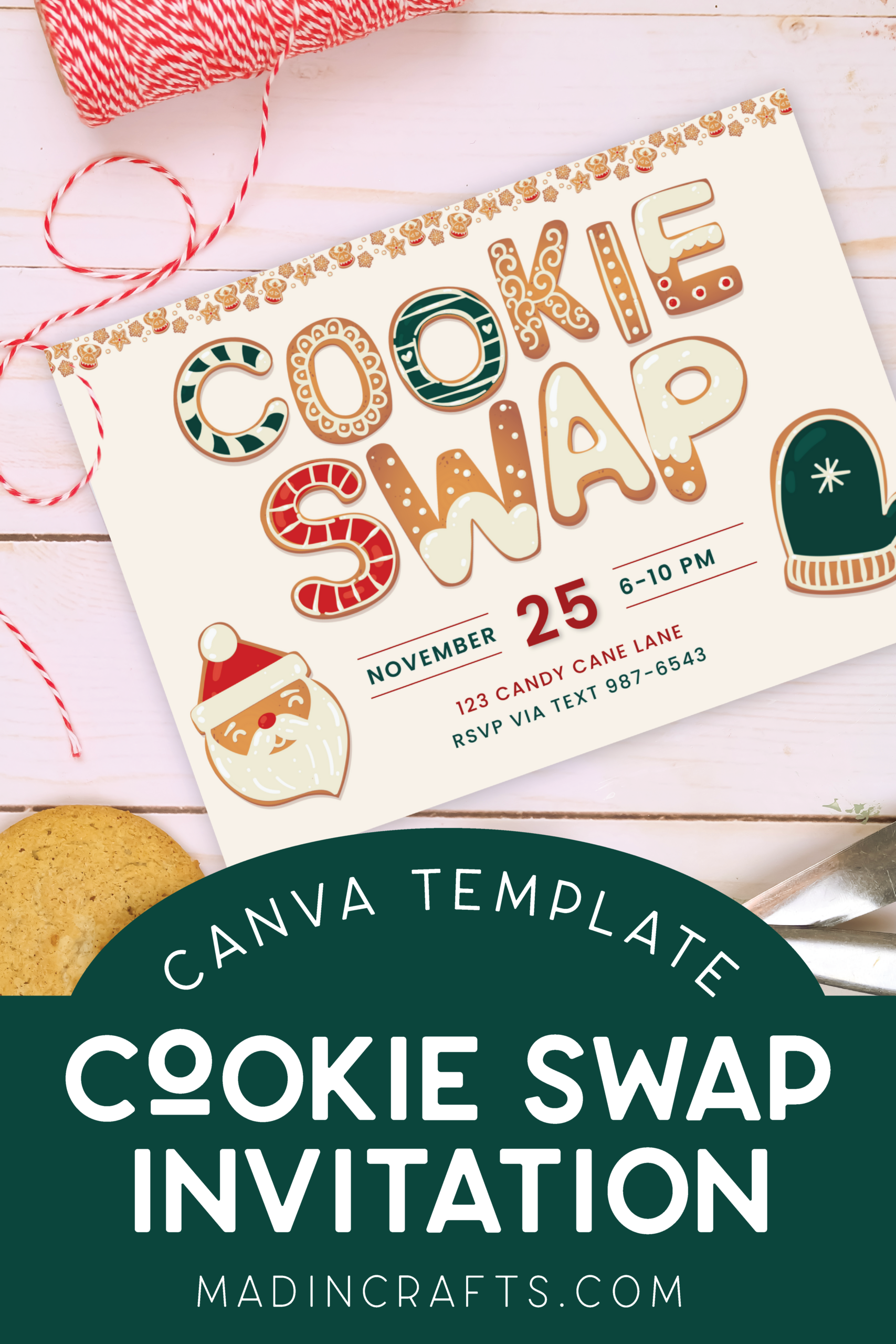 Free Editable Canva Cookie Swap Invitation Free Editable Canva Cookie Swap Invitation