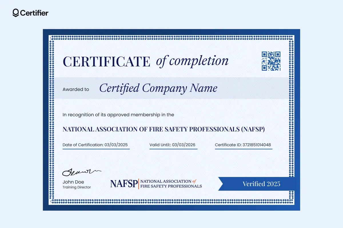 Free Fire Safety Certificate Templates