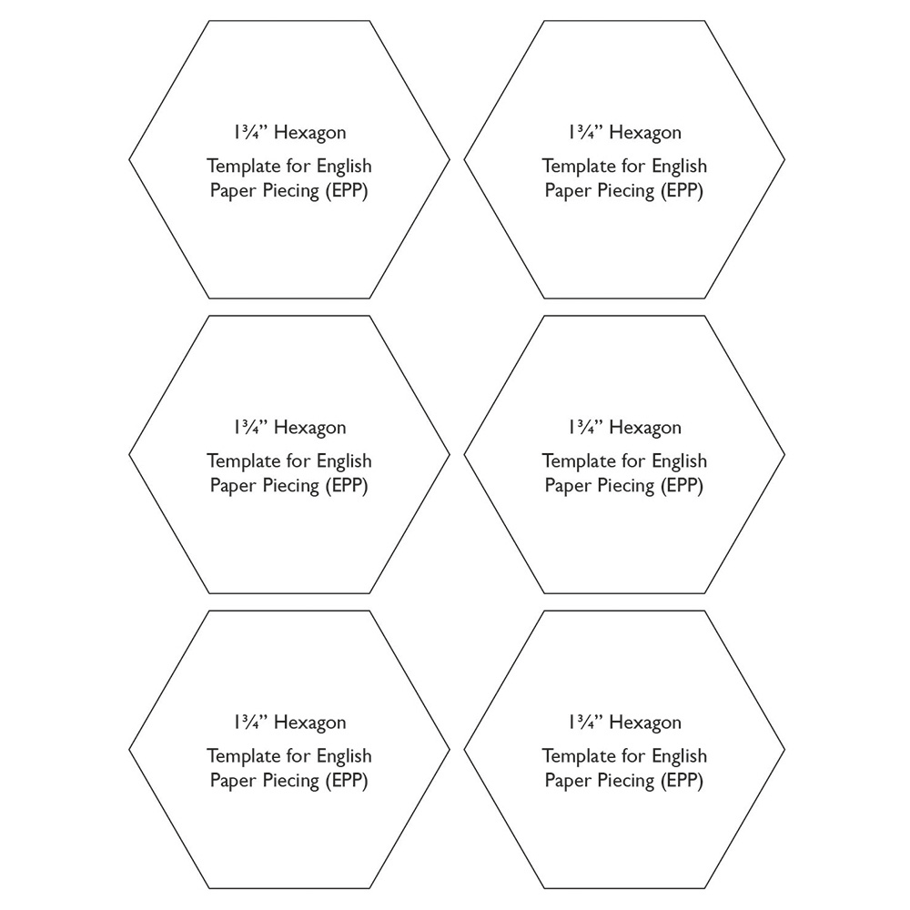 Free Hexagons 1 3 4 Inch Templates For English Paper Piecing Download Free Hexagons 1 3 4 Inch Templates For English Paper Piecing Download