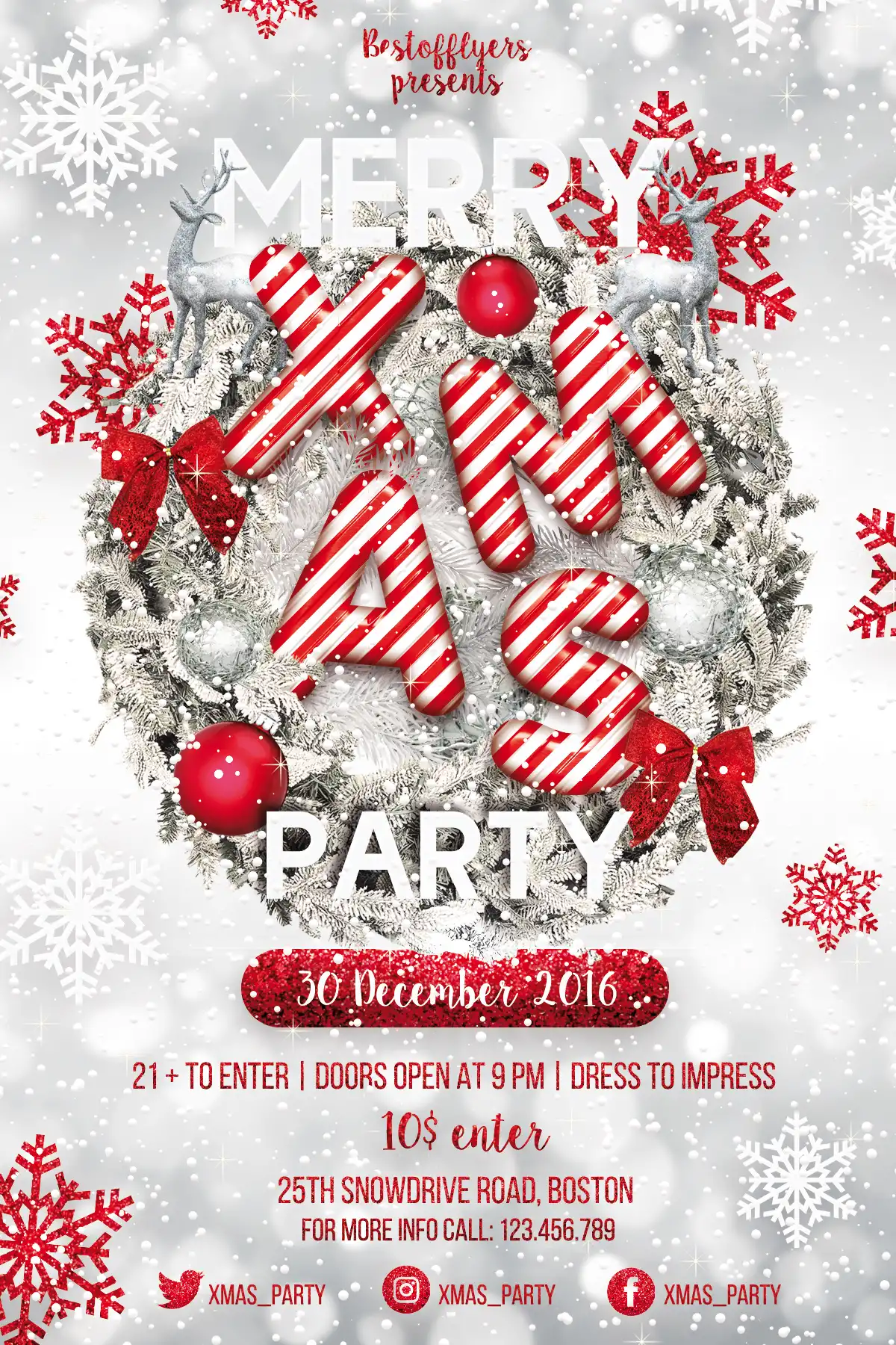 Free Merry Christmas Party Flyer Template Free Merry Christmas Party Flyer Template