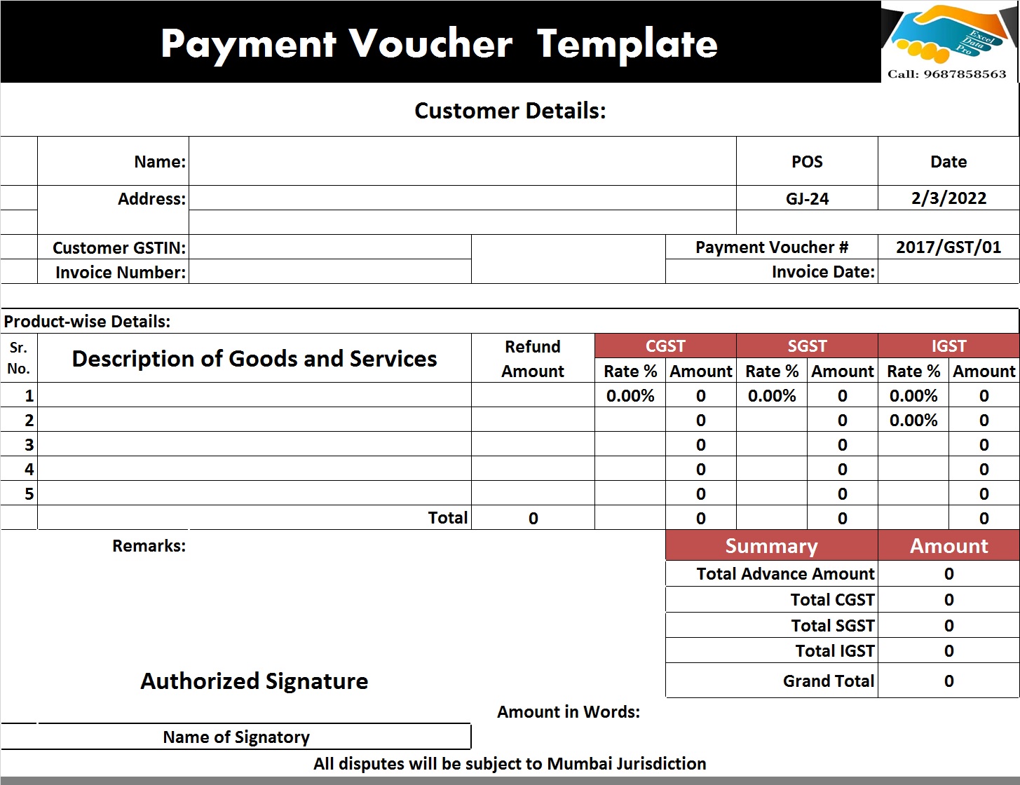 Free Payment Voucher Template