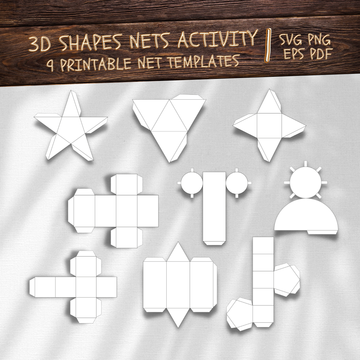 free printable 3d shape template free printable 3d shape template