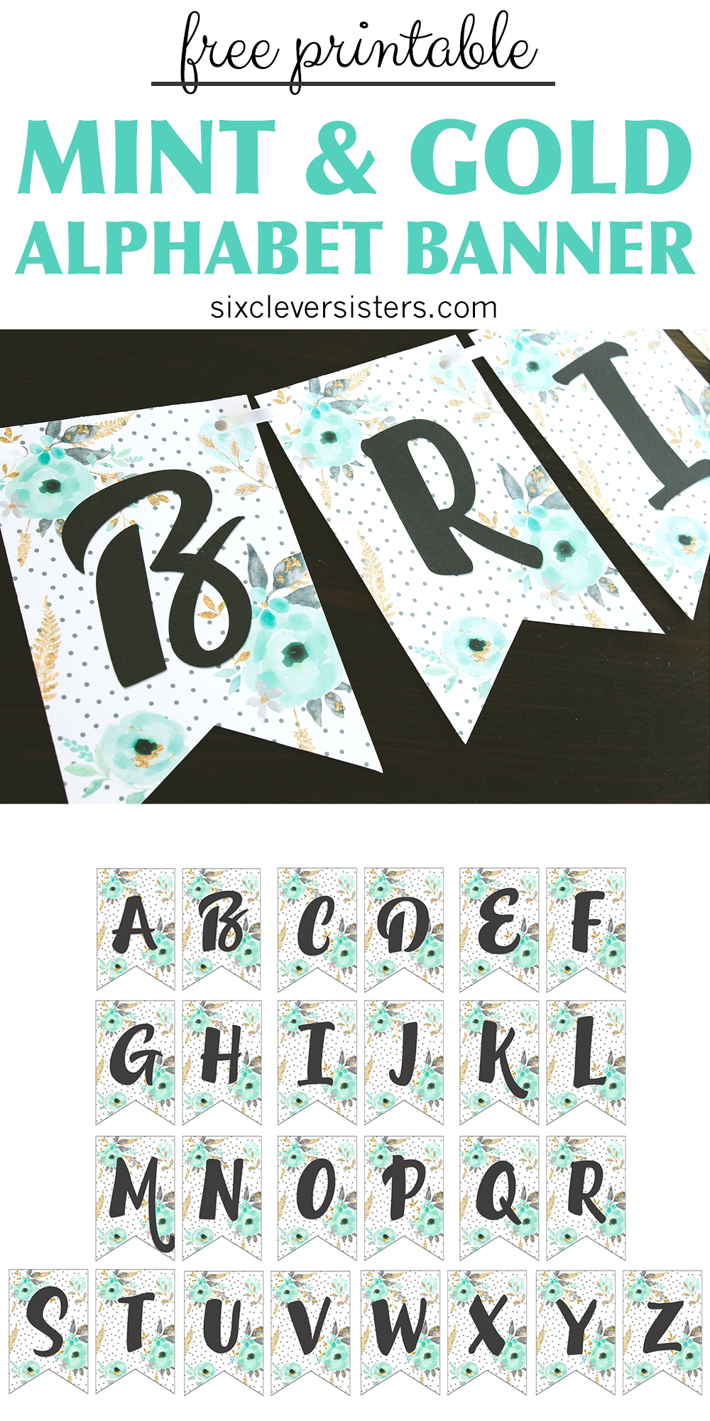 free printable alphabet banner template