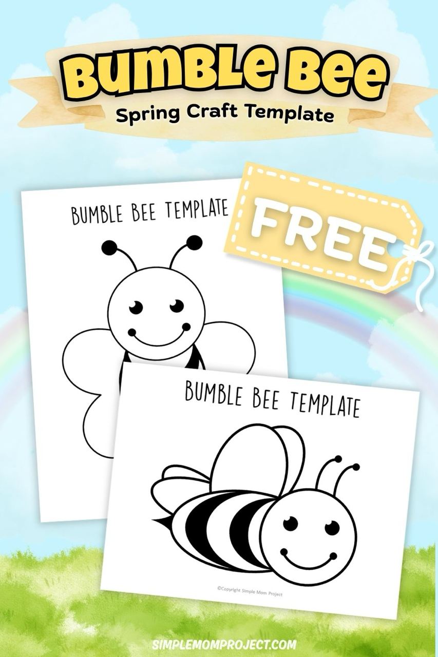 Free Printable Bee Templates Free Printable Bee Templates